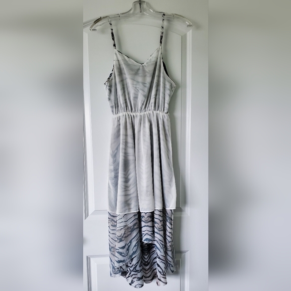 Stylish High Low Zebra Print Dress - Picture 11 of 12
